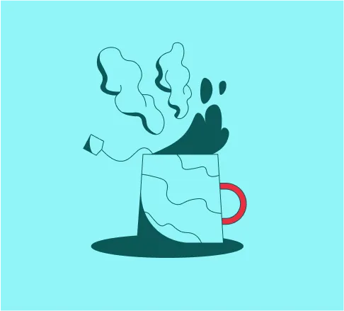 Illustration prise de contact - Picto tasse de thé