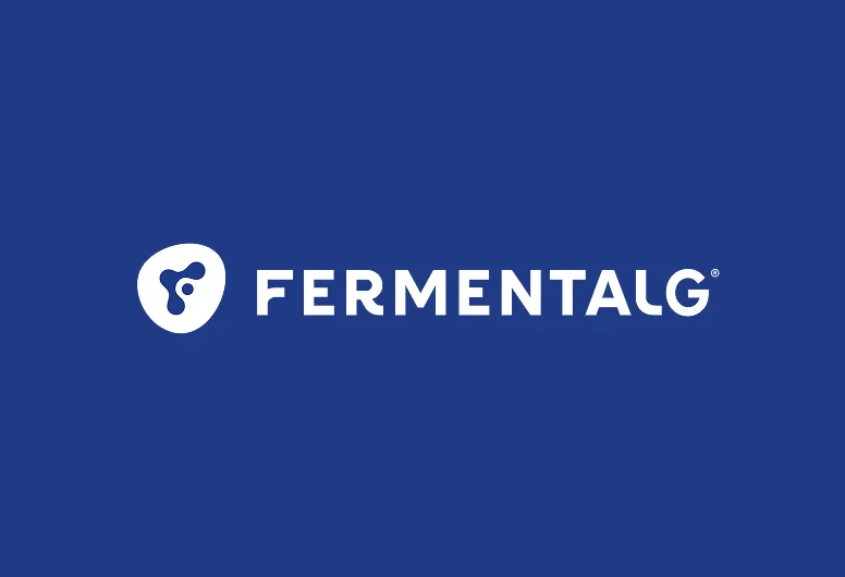 Logotype Fermtentalg Blanc sur fond bleu